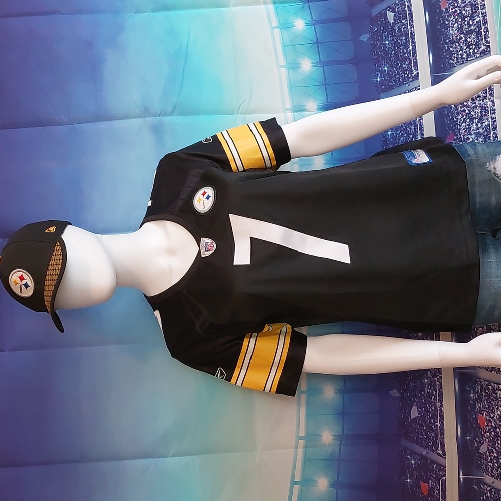 Steelers Reebok Pittsburgh Women 7 Roethlisberger 2009 Superbowl Jersey Top Tee